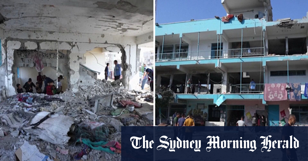 Dozens dead from Israeli air strike on Gaza school run by UN