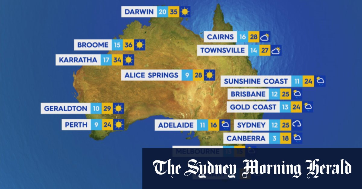 National weather forecast for Wednesday August 30