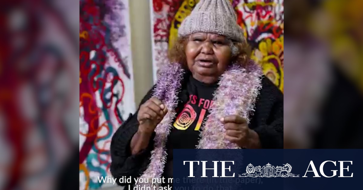 Yaritji Young addresses the video taken of her in August at the APY arts studio