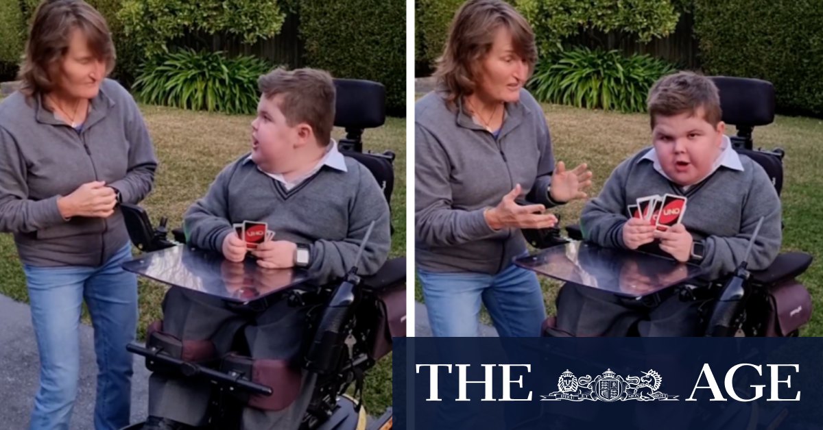 Aussie boy with muscular dystrophy shares his ‘UNO jokes’
