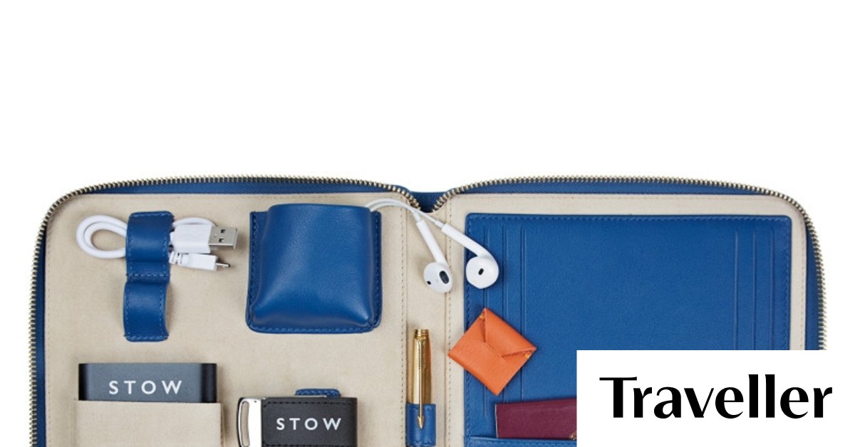 Leather travel sales tech case