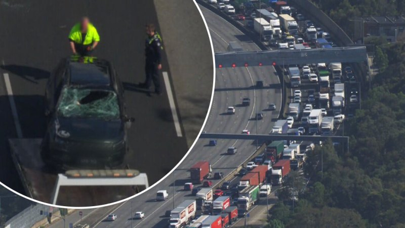 Peak hour pile-up following Melbourne freeway crash