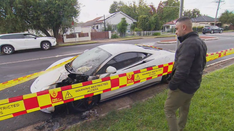 Luxury car destroyed in alleged arson attack