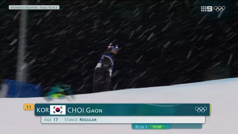 South Korean lays down scintillating halfpipe run