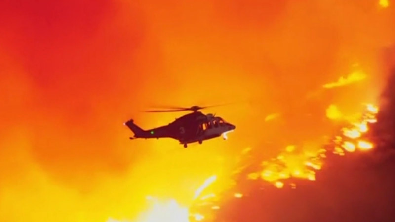 LA forest fires escalate to catastrophic conditions