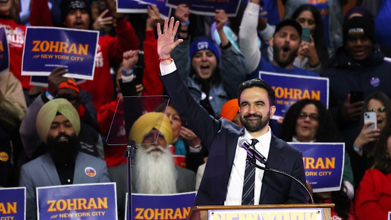 Zohran Mamdani Speaks at 'New York is Not For Sale' Rally