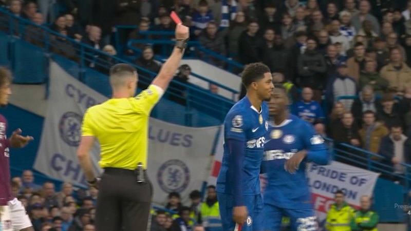 Chelsea star sent off in costly draw