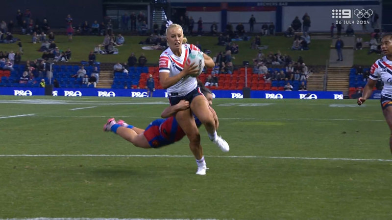 ‘Tackle of the game’ stops Roosters