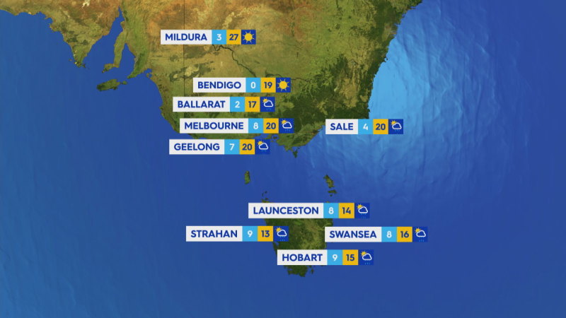 National weather forecast for Wednesday September 18