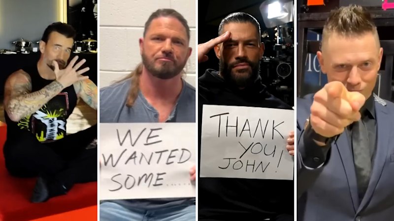 WWE stars bid farewell to Cena