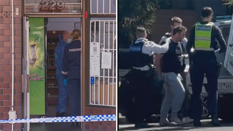 Man arrested after worker stabbed with kitchen knife at Melbourne store