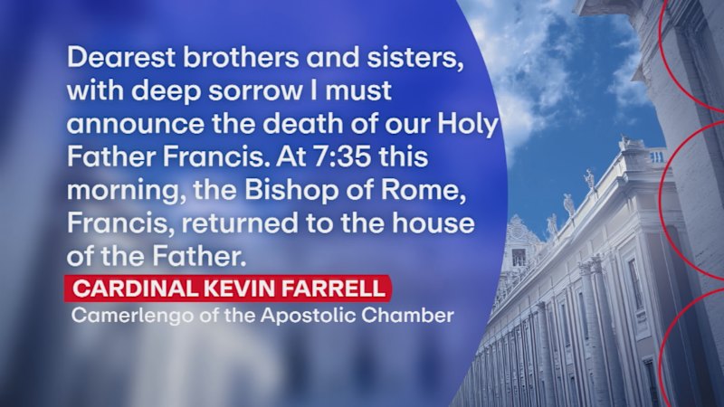 Vatican issues statement on Pope Francis's death