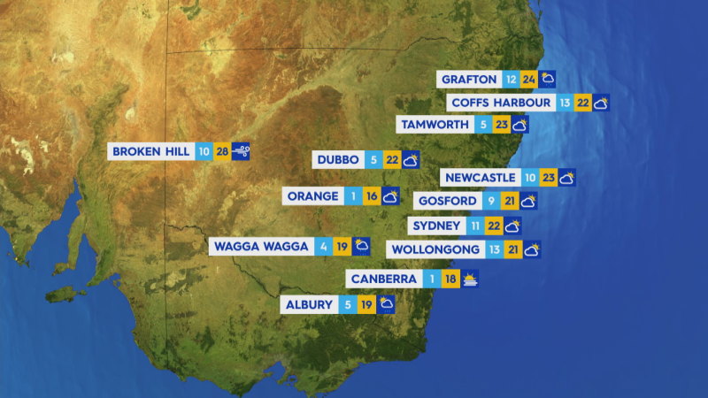 National weather forecast for Friday August 23