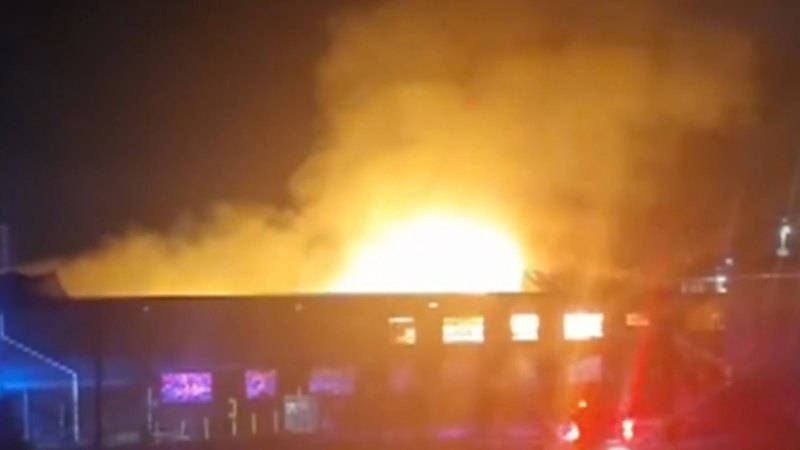 Melbourne warehouse ablaze