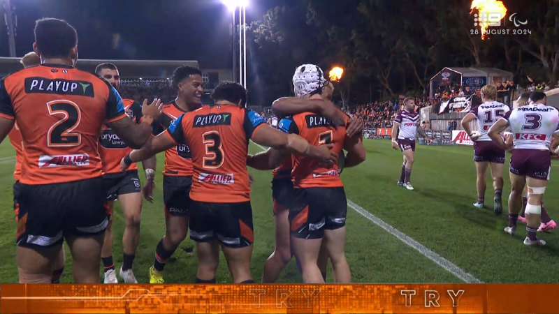 Tigers young gun scores first NRL try