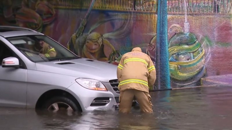Flash flooding leaves drivers trapped, homes inundated in Perth