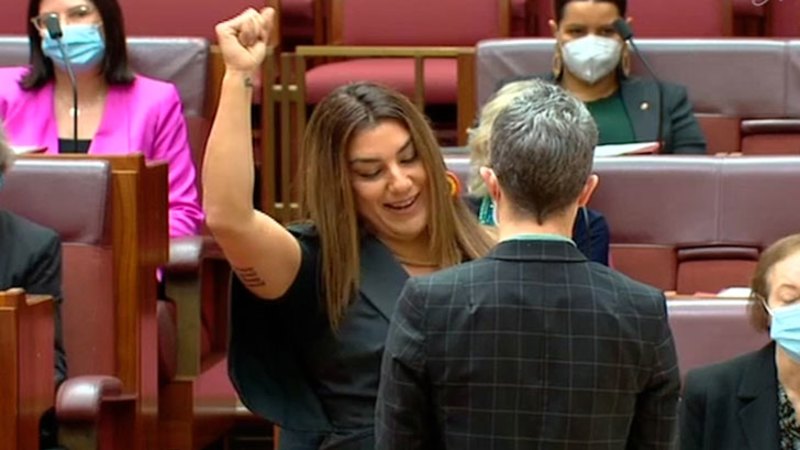 Senator Lidia Thorpe makes oath to royal ‘hairs’