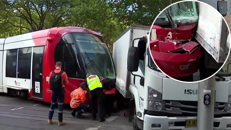 Truck and light rail crash causes headache for commuters