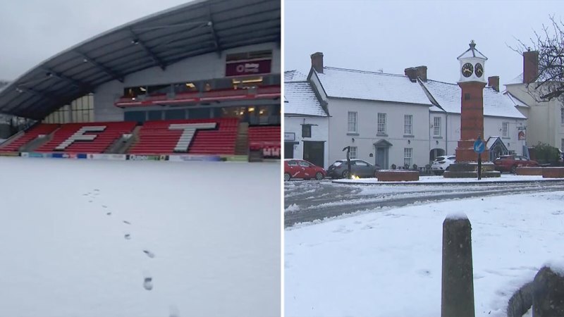 Heavy snowfall hits UK