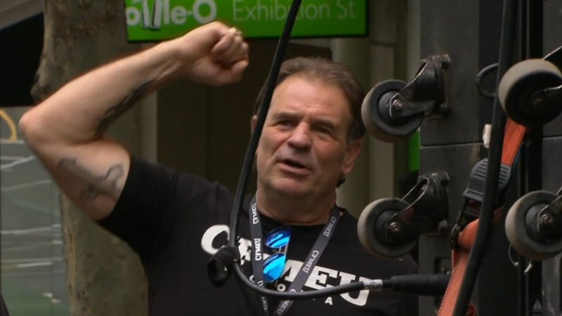 Former CFMEU boss John Setka addresses rally