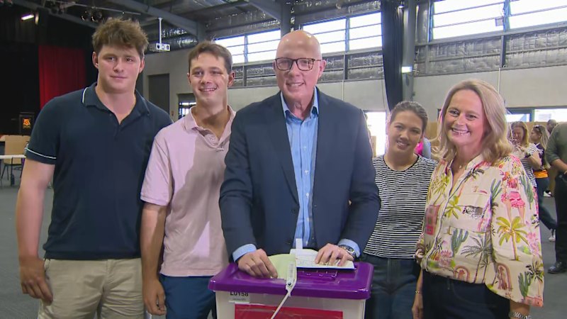 Peter Dutton casts his vote for the 2025 Federal Election