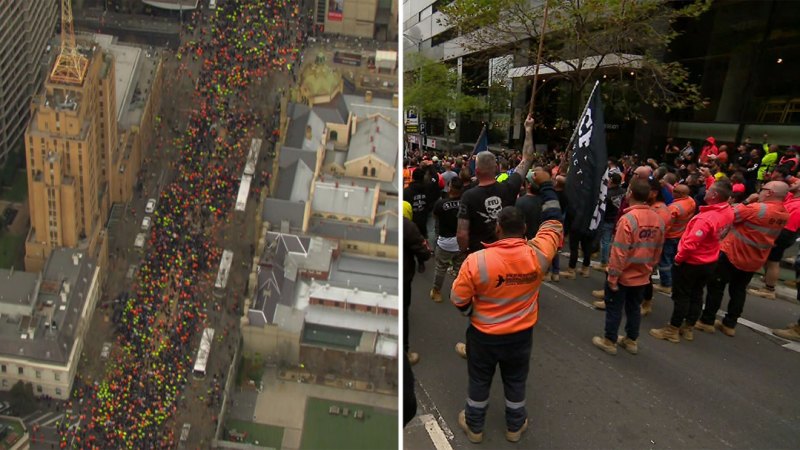 Tens of thousands to strike in CFMEU protest