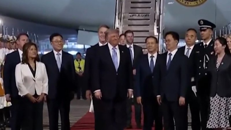 Donald Trump arrives in China for landmark summit