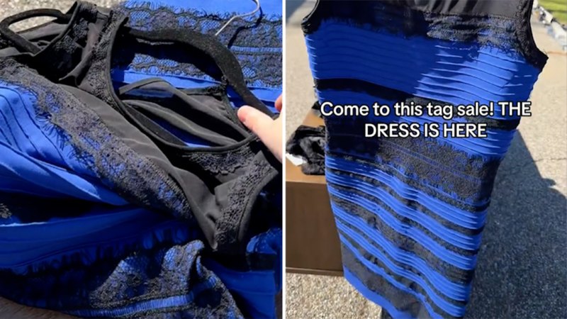 Woman finds ‘the viral dress’ of her youth at yard sale