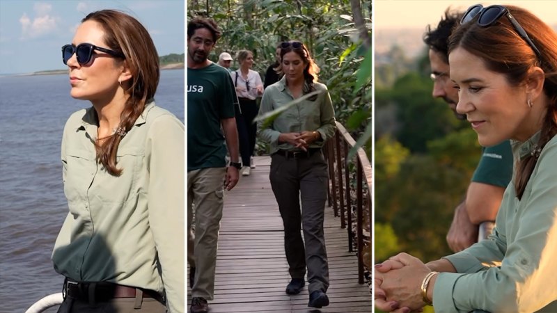 Queen Mary visits the Amazon rainforest on solo royal tour to Brazil