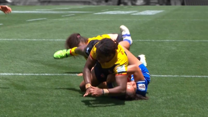 High drama as possible eight-point try awarded