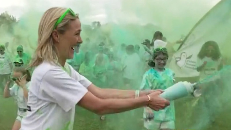 Alicia Loxley and Dan Anstey join Children’s Tumour Foundation colour run