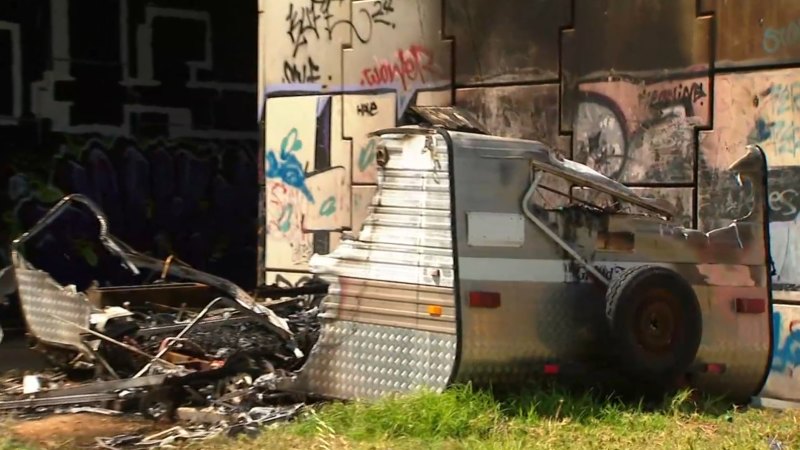 Arson attack on caravan leaves couple homeless