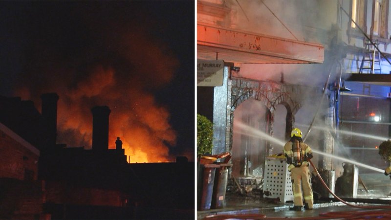 Fire grips a restaurant in Melbourne’s south-east