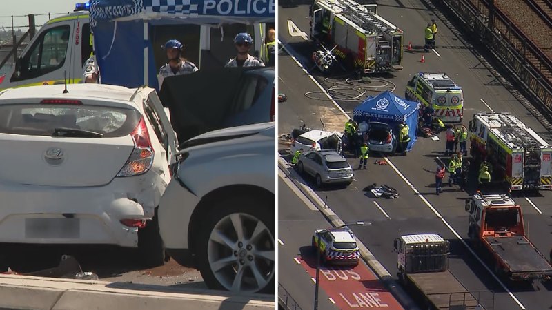 One killed and another critical after multi-vehicle crash on Sydney Harbour Bridge