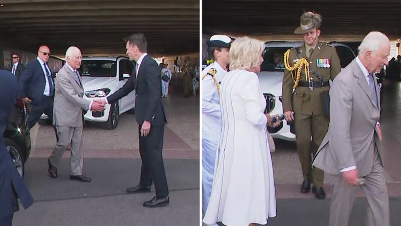 King Charles and Queen Camilla arrive at Sydney Opera House