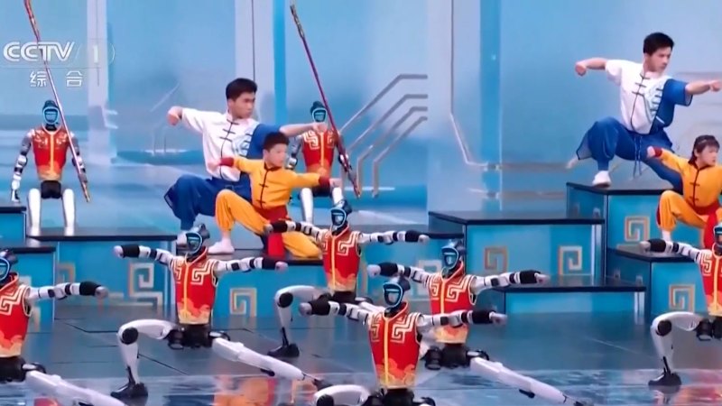 Humanoid robots perform backflips and martial arts at New Year Gala