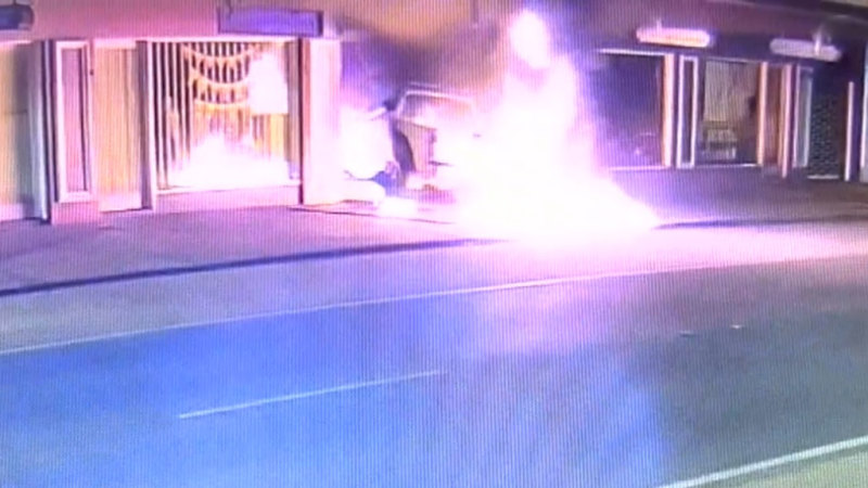 Police release footage of Perth tobacco ram raid