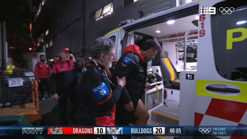 Dragons star taken to hospital