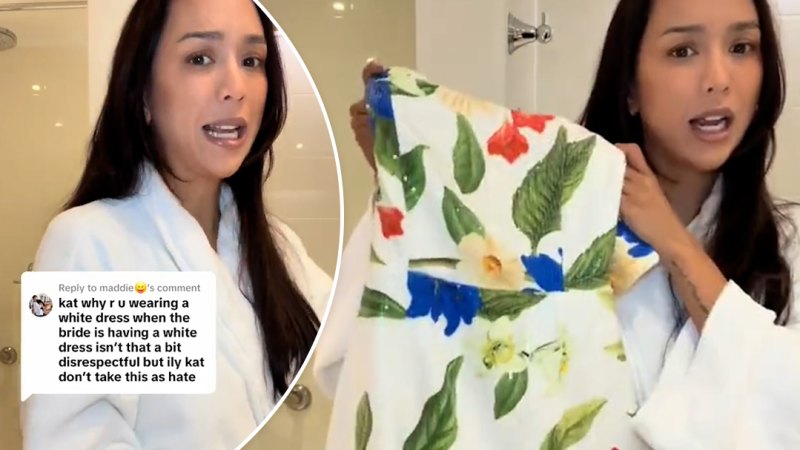 TikTok star addresses backlash over 'controversial' wedding guest dress