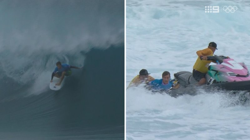 Robinson’s huge wipeout in nasty Tahiti surf