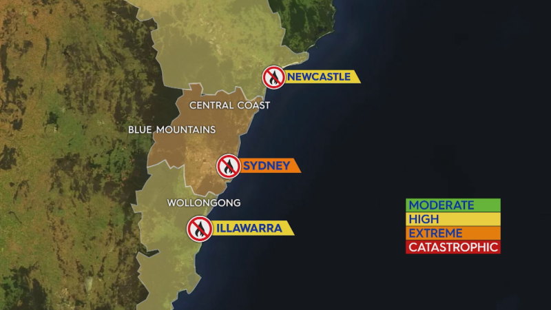 Total fire bans for much of NSW