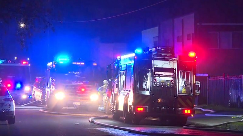 Fire breaks out near butcher in south-west Sydney