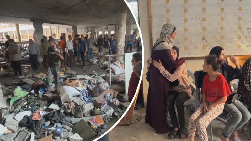 Attack on Gaza school that killed dozens condemned by aid organisations