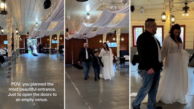 Bride shares video showing empty wedding venue after guests fail to attend