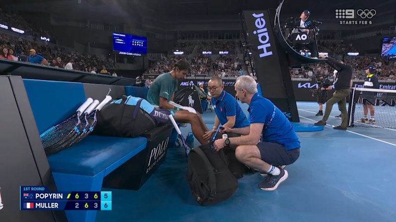 Calf problem troubles Popyrin