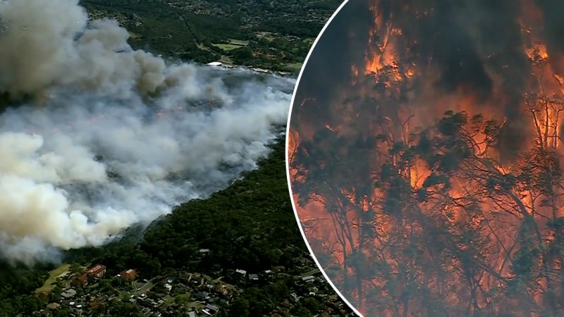 Out-of-control fire in Sydney’s north