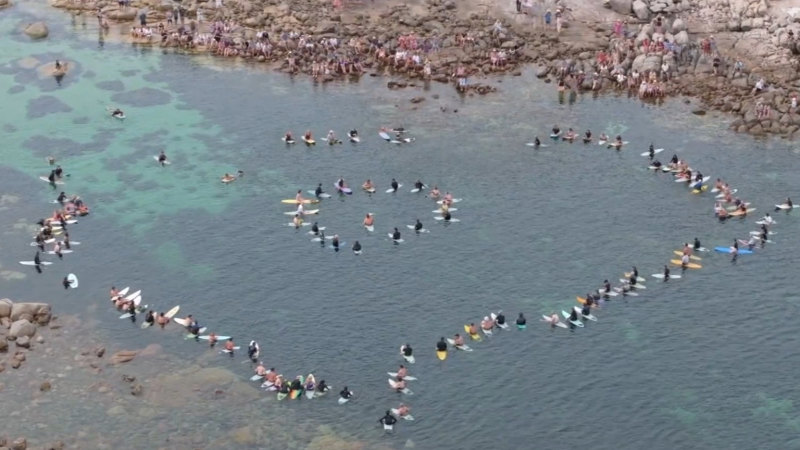 Touching tribute for surfer killed by shark