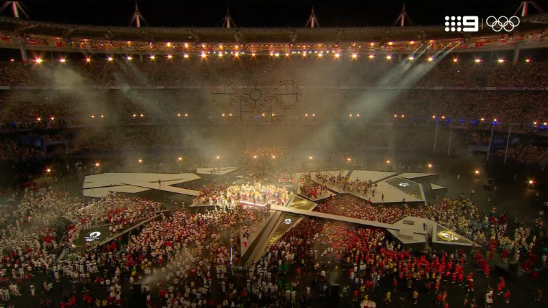 Athletes scolded for getting on stage
