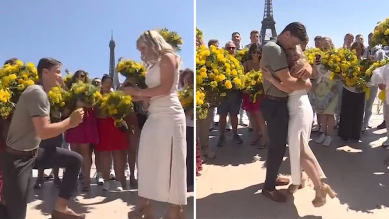 US Olympic rower Justin Best proposes to girlfriend on live television