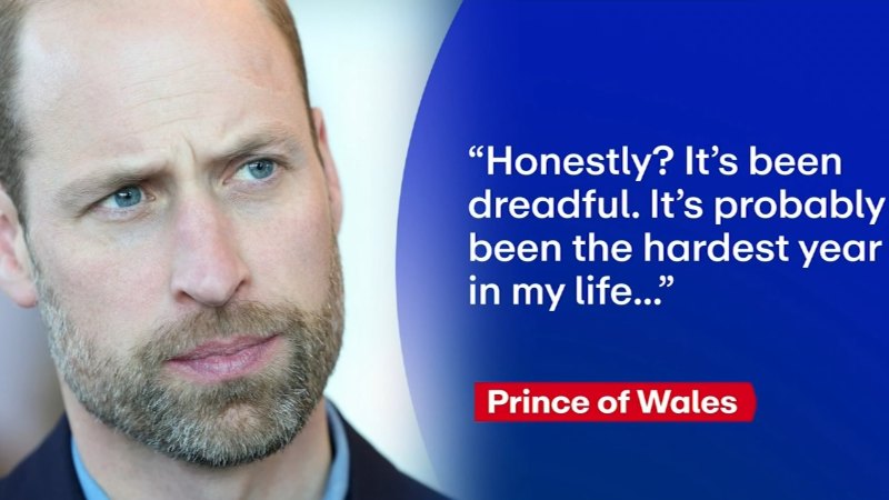 Prince William says ‘brutal’ year has been hardest of his life